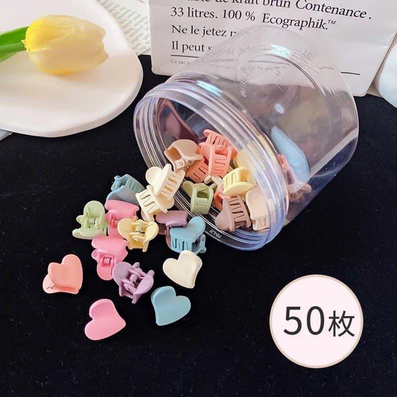 50 Pcs Kids Colorful Hair Clip Set – Korean Sweet Hair Accessories for Girls (Multicolor)