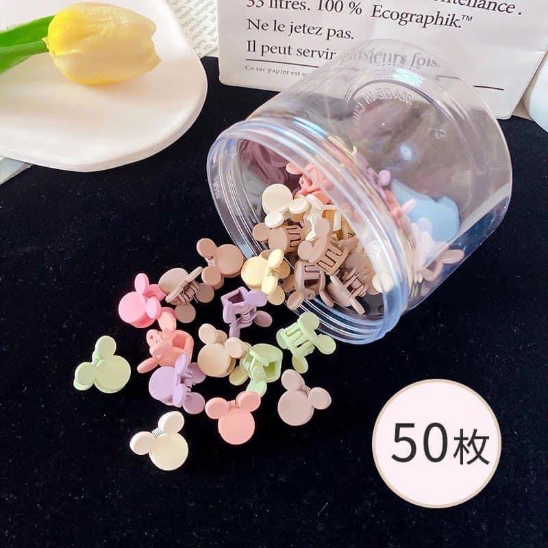 50 Pcs Kids Colorful Hair Clip Set – Korean Sweet Hair Accessories for Girls (Multicolor)