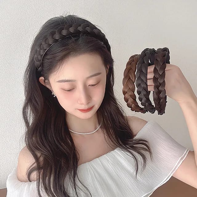 Stylish Black & Brown Hair Style Band for Women – Comfortable & Trendy Hair Accessory