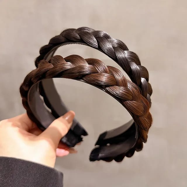 Stylish Black & Brown Hair Style Band for Women – Comfortable & Trendy Hair Accessory