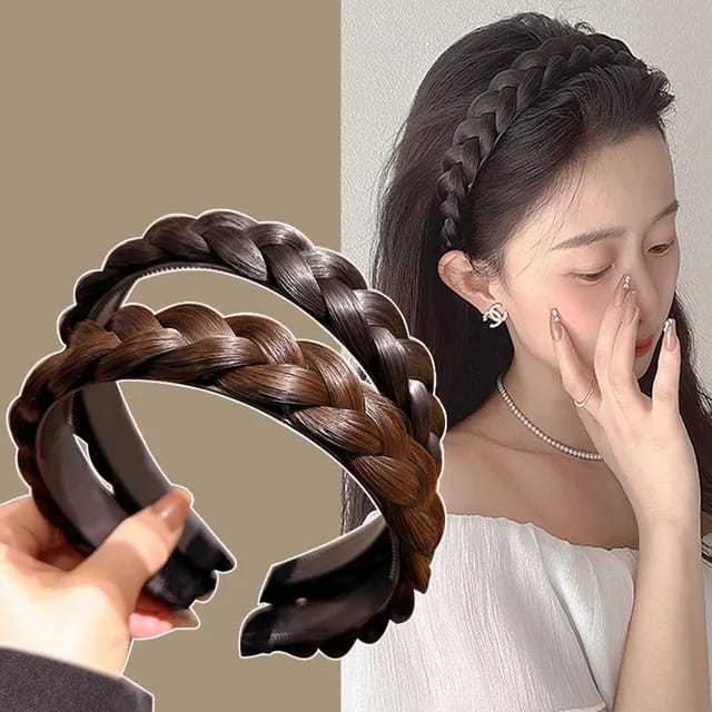 Stylish Black & Brown Hair Style Band for Women – Comfortable & Trendy Hair Accessory