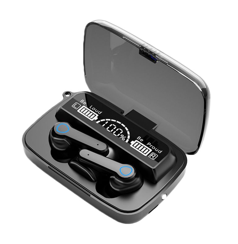 TWS-M19 Wireless Earbuds – Touch Control, LED Display & Power Bank Case