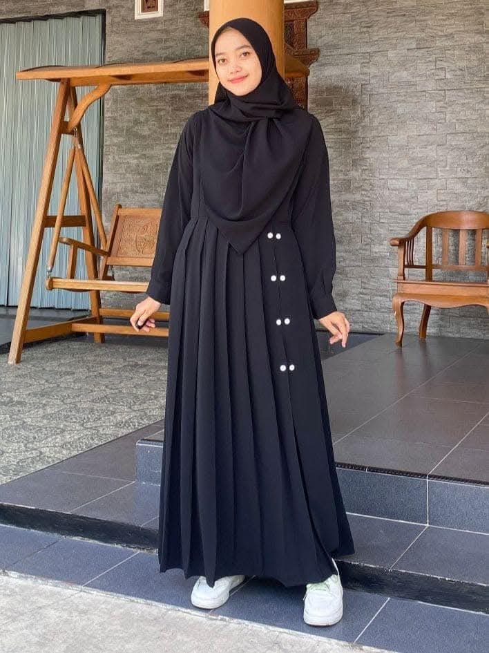 Viral Dubai Cherry Borka for Women – Modest Long Burka | Free Size up to 48 | Stylish Button Design | Hijab Not Included