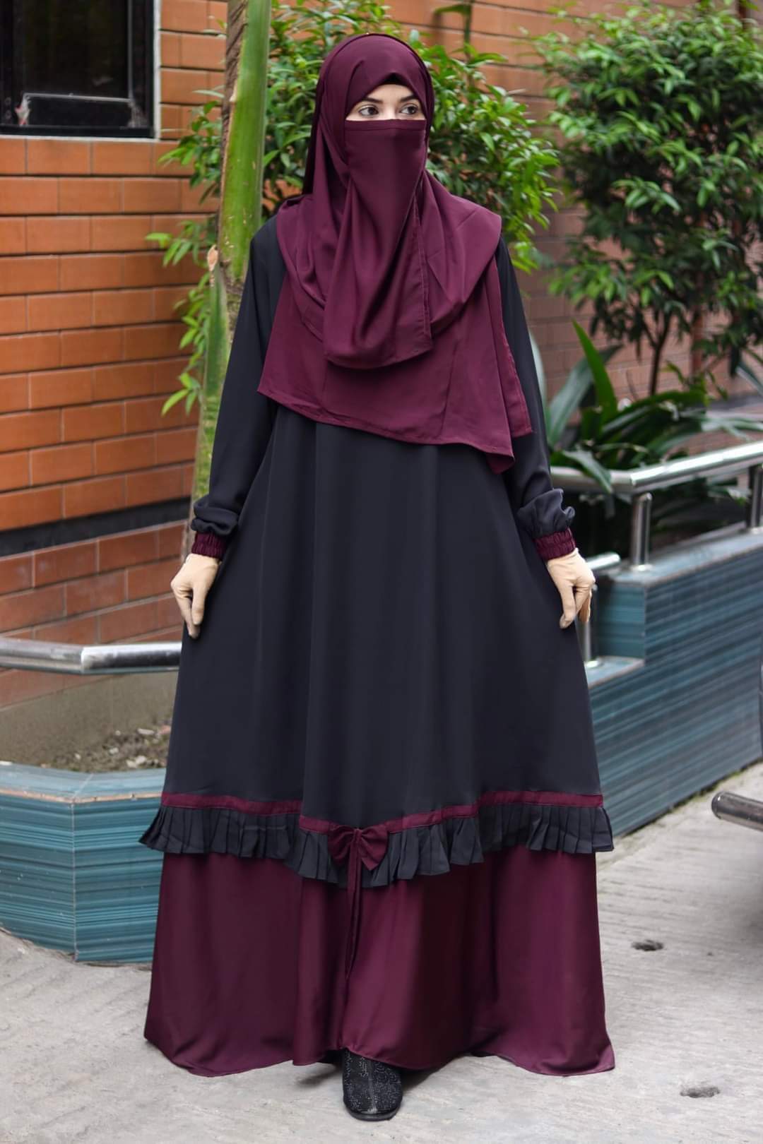 Original Dubai Cherry Borka for Women – Premium Fabric | Size 50/52/54/56 | Only Borka Without Hijab