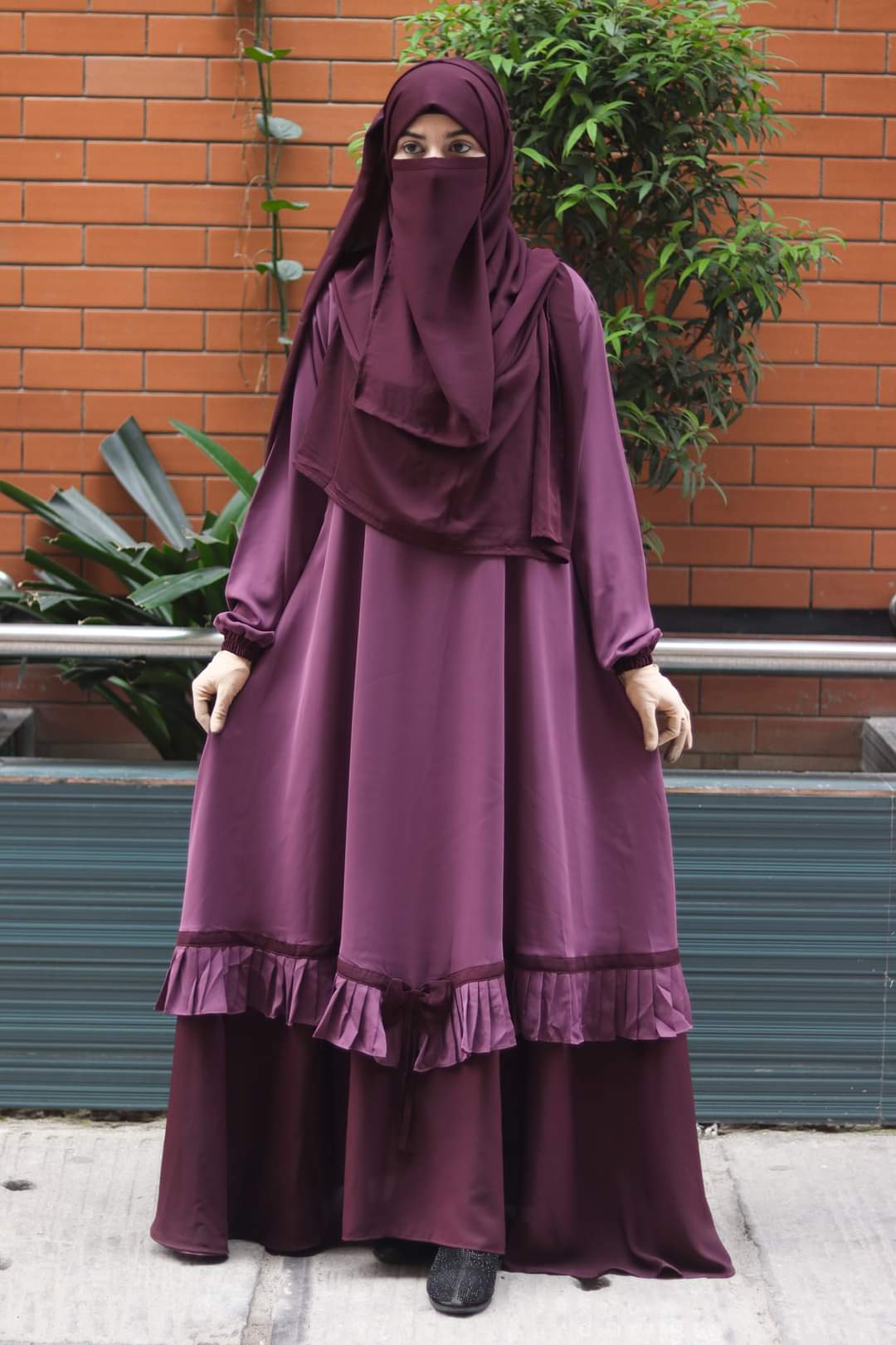 Original Dubai Cherry Borka for Women – Premium Fabric | Size 50/52/54/56 | Only Borka Without Hijab