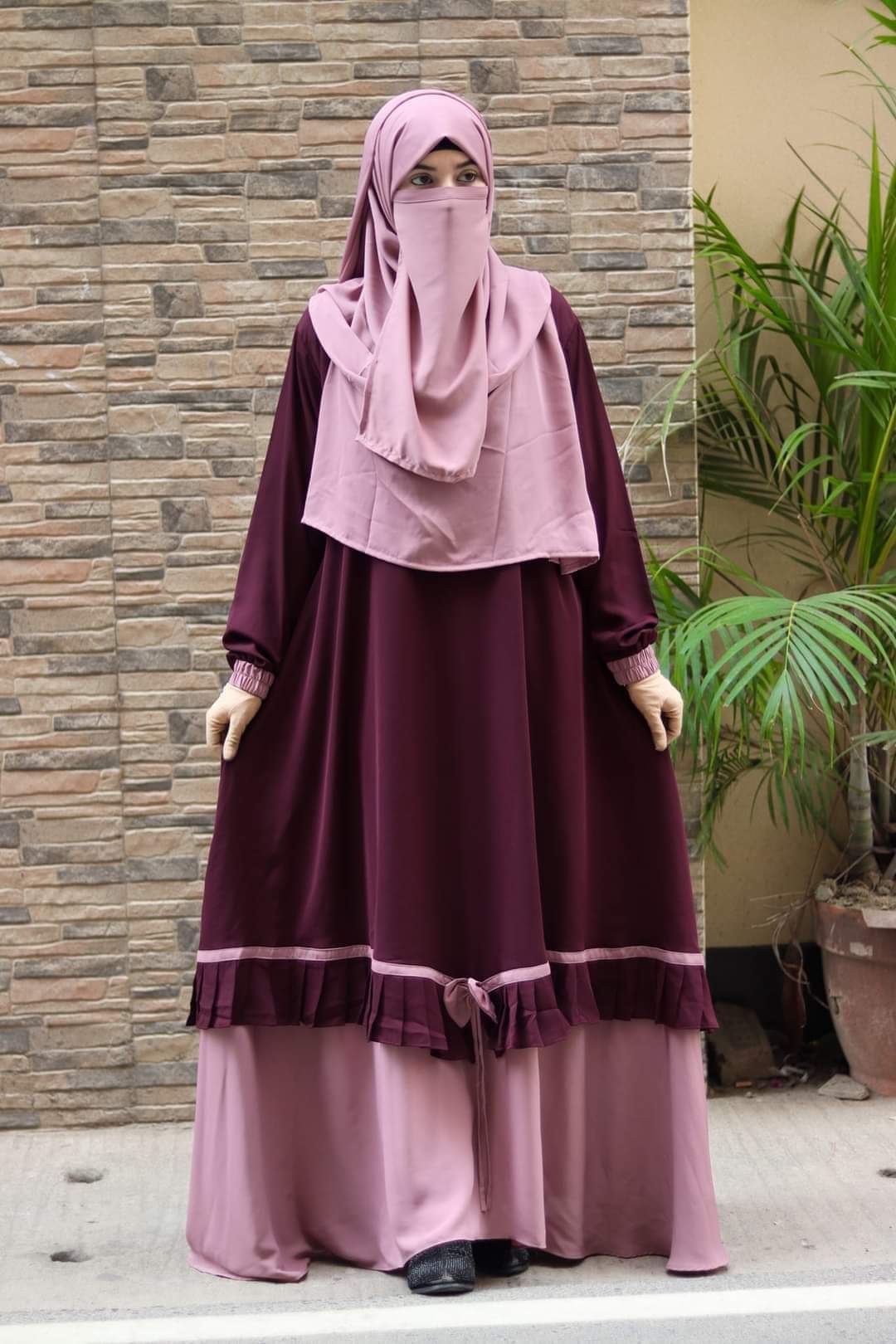 Original Dubai Cherry Borka for Women – Premium Fabric | Size 50/52/54/56 | Only Borka Without Hijab