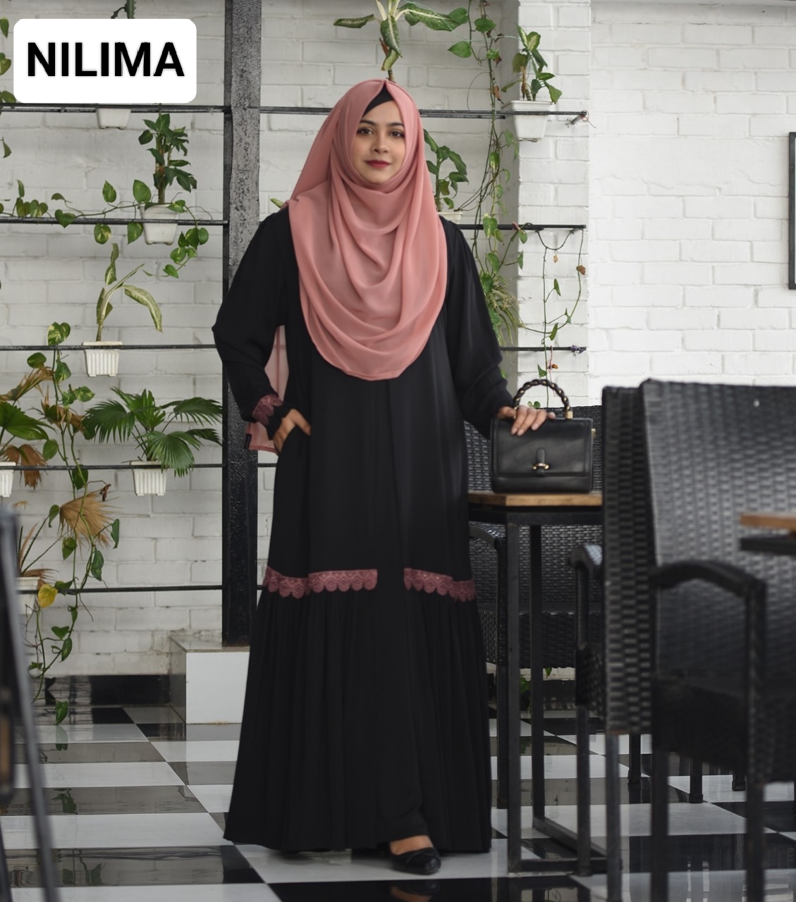 Original Dubai Cherry Borka for Women – Premium Fabric | Size 50/52/54/56 | Dubai Borka