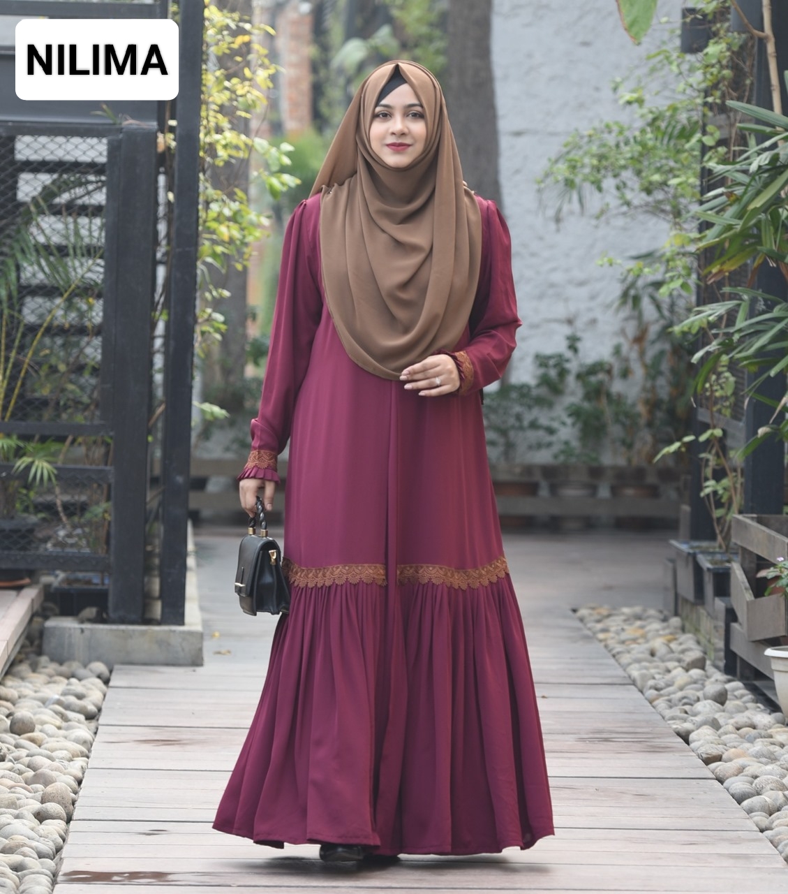 Dubai Cherry Borka online in Bangladesh | Premium fabric