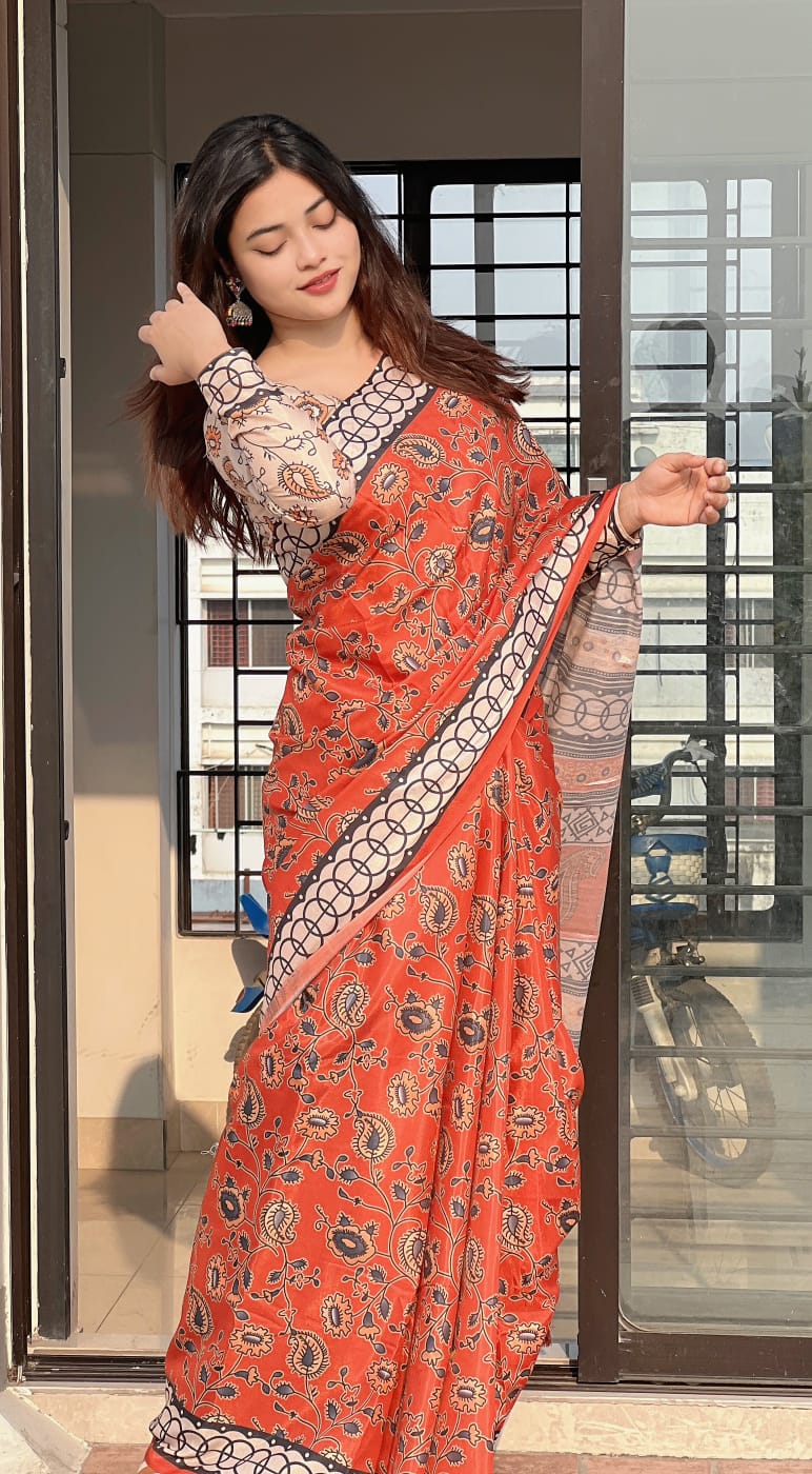 Viral Arpita Silk Digital Print Sharee – ১২.৫ হাত Premium শাড়ি ব্লাউজসহ | 100% Color Guarantee