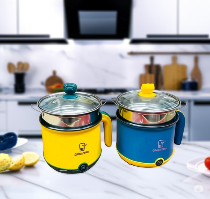 Simplicity 2L Electric Cooking Pot – মাল্টিপারপাস মিনি কুকার ও স্টিমার | Portable & Easy Cooking Solution