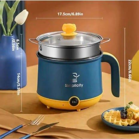 Simplicity 2L Electric Cooking Pot – মাল্টিপারপাস মিনি কুকার ও স্টিমার | Portable & Easy Cooking Solution