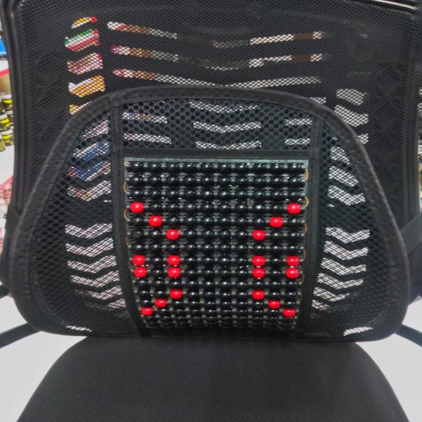 Seat Right Adjustable Back Support with Revolving Massage Balls – Spine & Lumbar Pain Relief Cushion for Office/Home