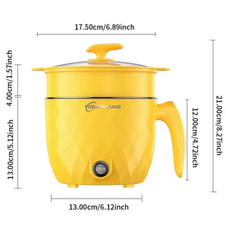 Double Layer Electric Cooker 1.5L Non-stick Pan Electric Cooking Machine Home 1-2 People Multifunction Hot Pot