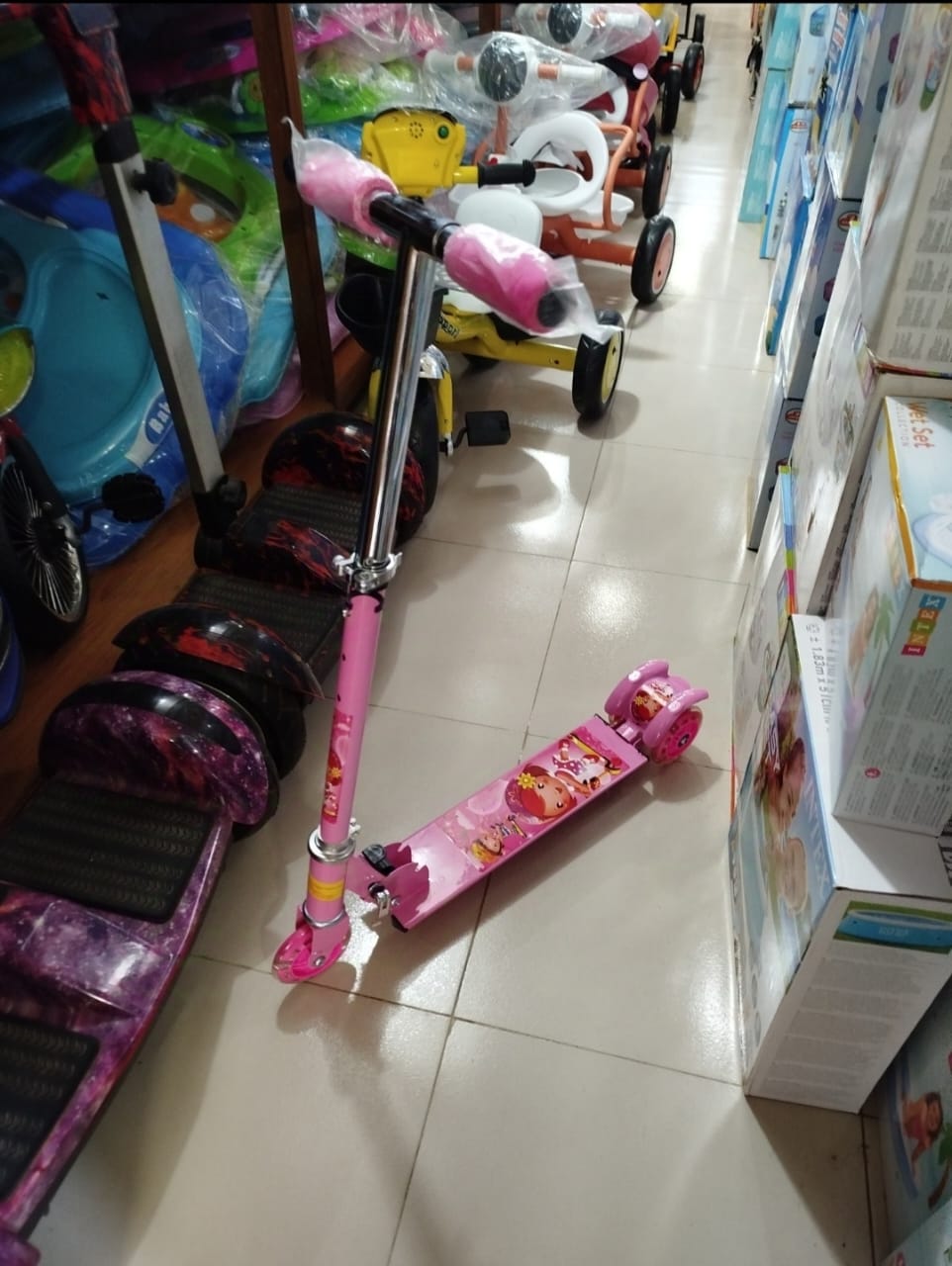 Baby Scooter for Kids | ছোটদের স্কুটার ৩০ কেজি লোড | Adjustable Handle & Light Up Wheels | 2-8 Years