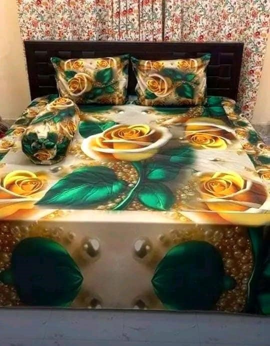 Premium 3D Bedsheet 4 Piece Set | সুইস ভেলভেট ডিজিটাল প্রিন্ট বেডশীট | Original Digital Bedding for Elegant Bedroom Look | Luxary Bedsheet