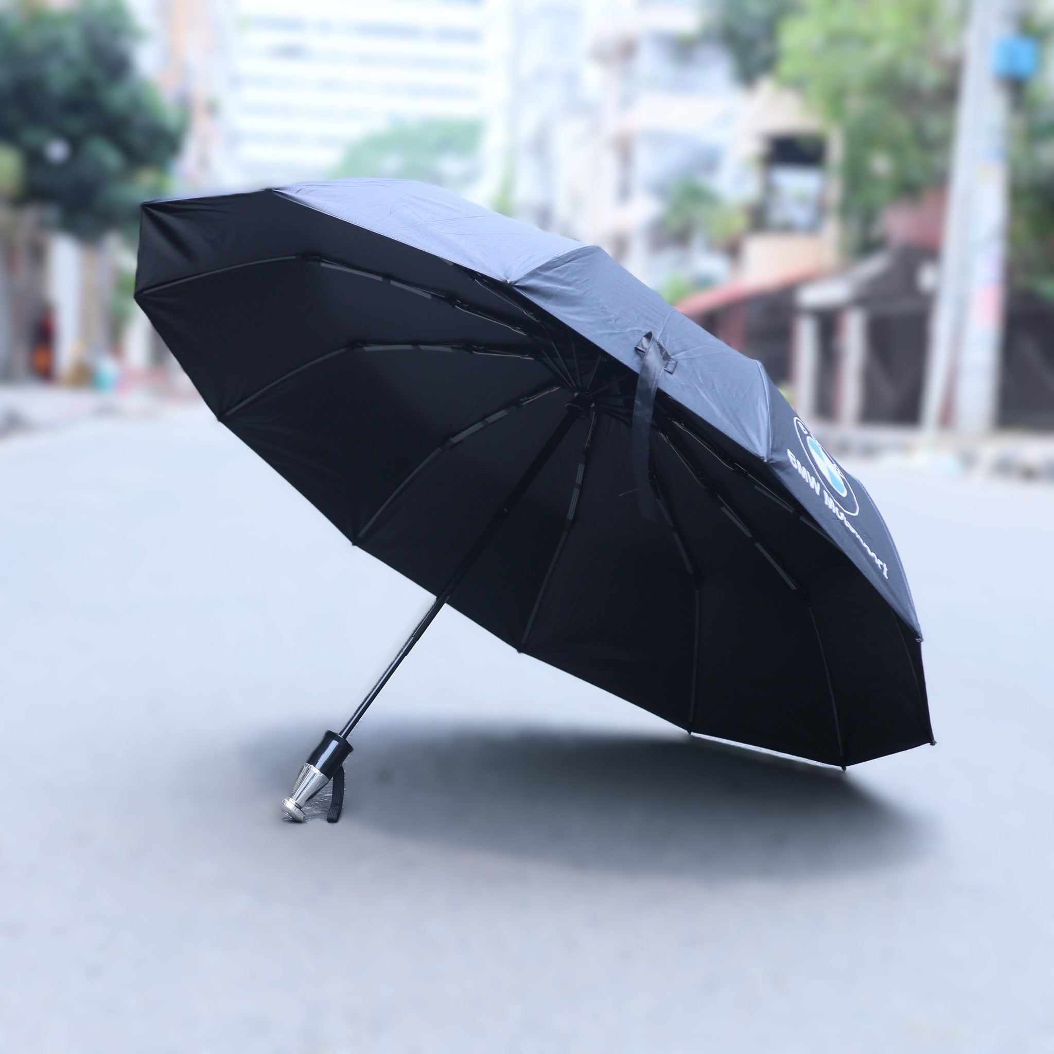 BMW Premium Auto Lock Umbrella – 12 Ribs Strong Windproof Umbrella | Stylish Waterproof ছাতা for Men & Women